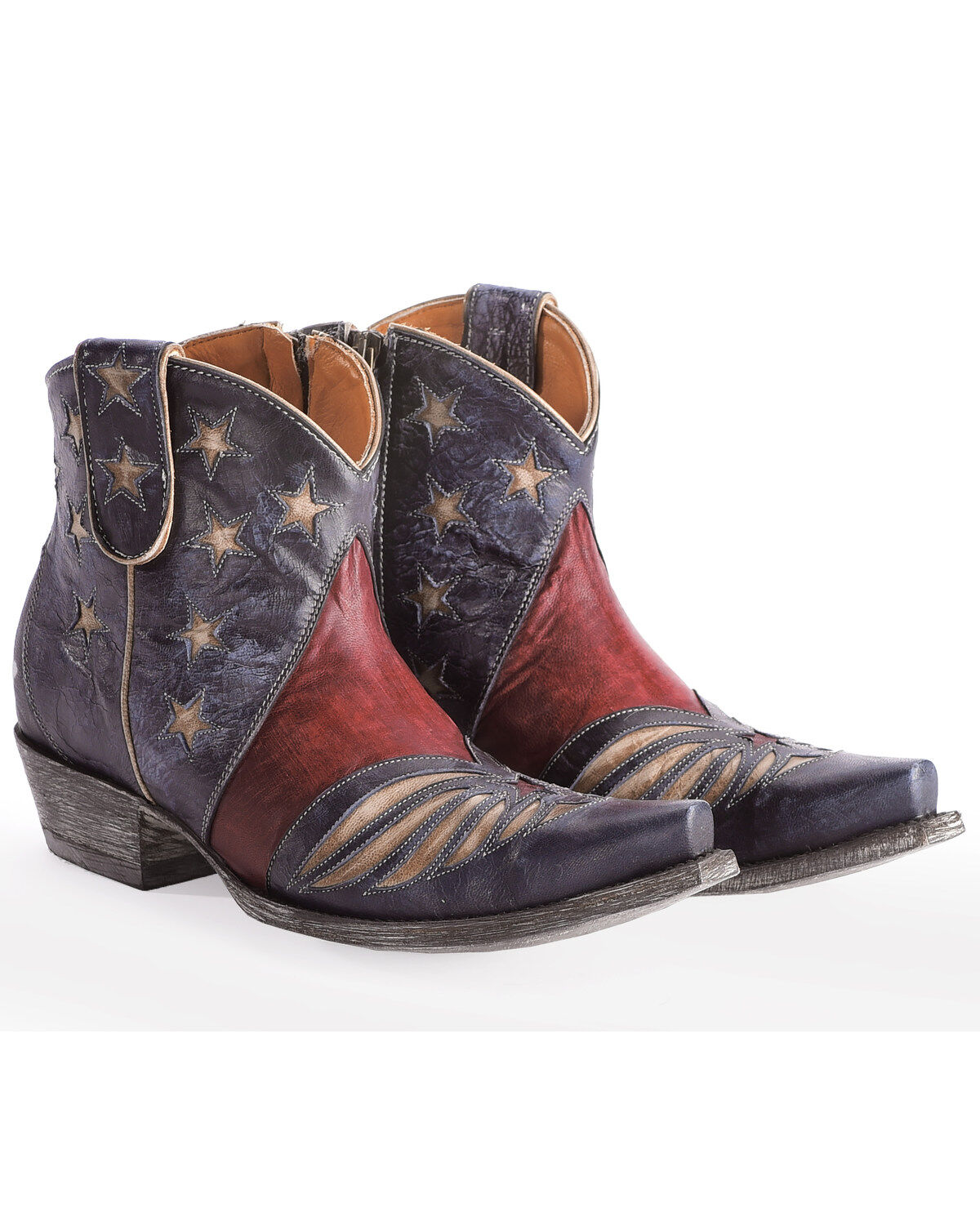 Image #1 - Old Gringo Women's United Patriotic Booties - Snip Toe , , hi-res