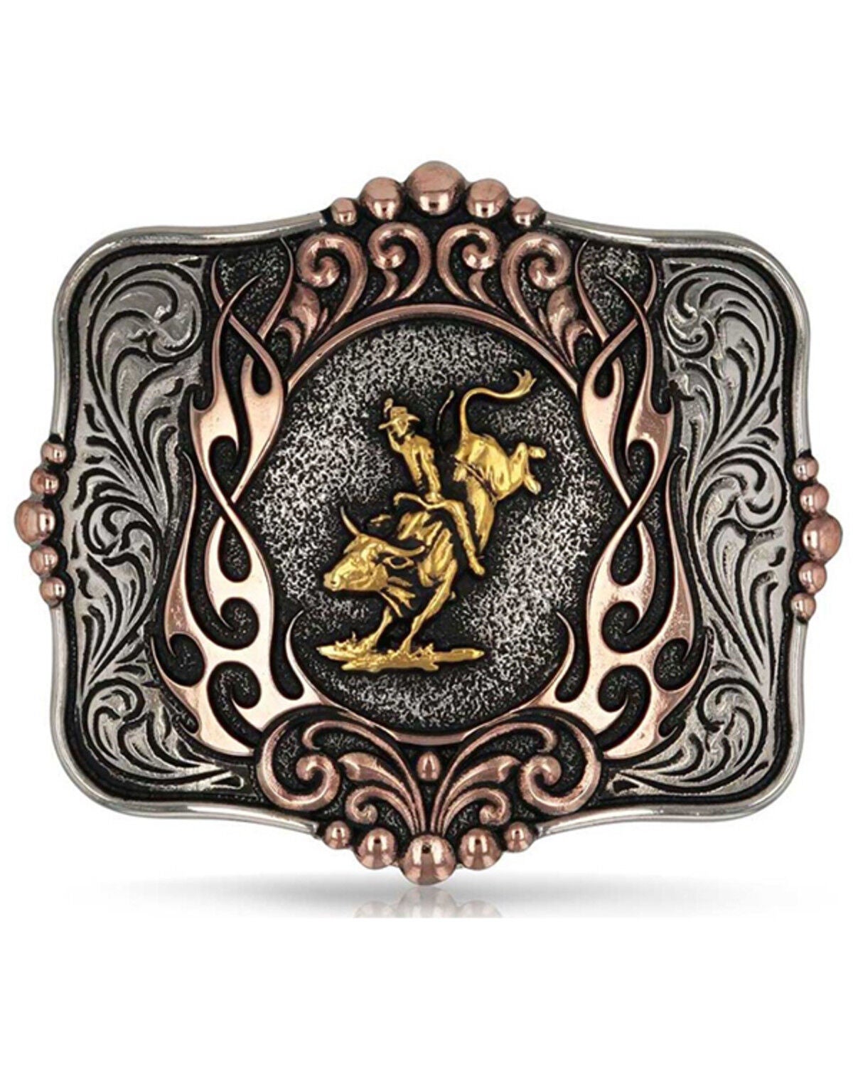 Montana Silversmiths Men's Code Of The West Belt Buckle, Multi, hi-res