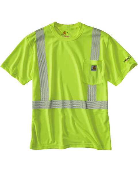 Image #1 - Carhartt Force High-Vis Short Sleeve Class 2 T-Shirt, Lime, hi-res