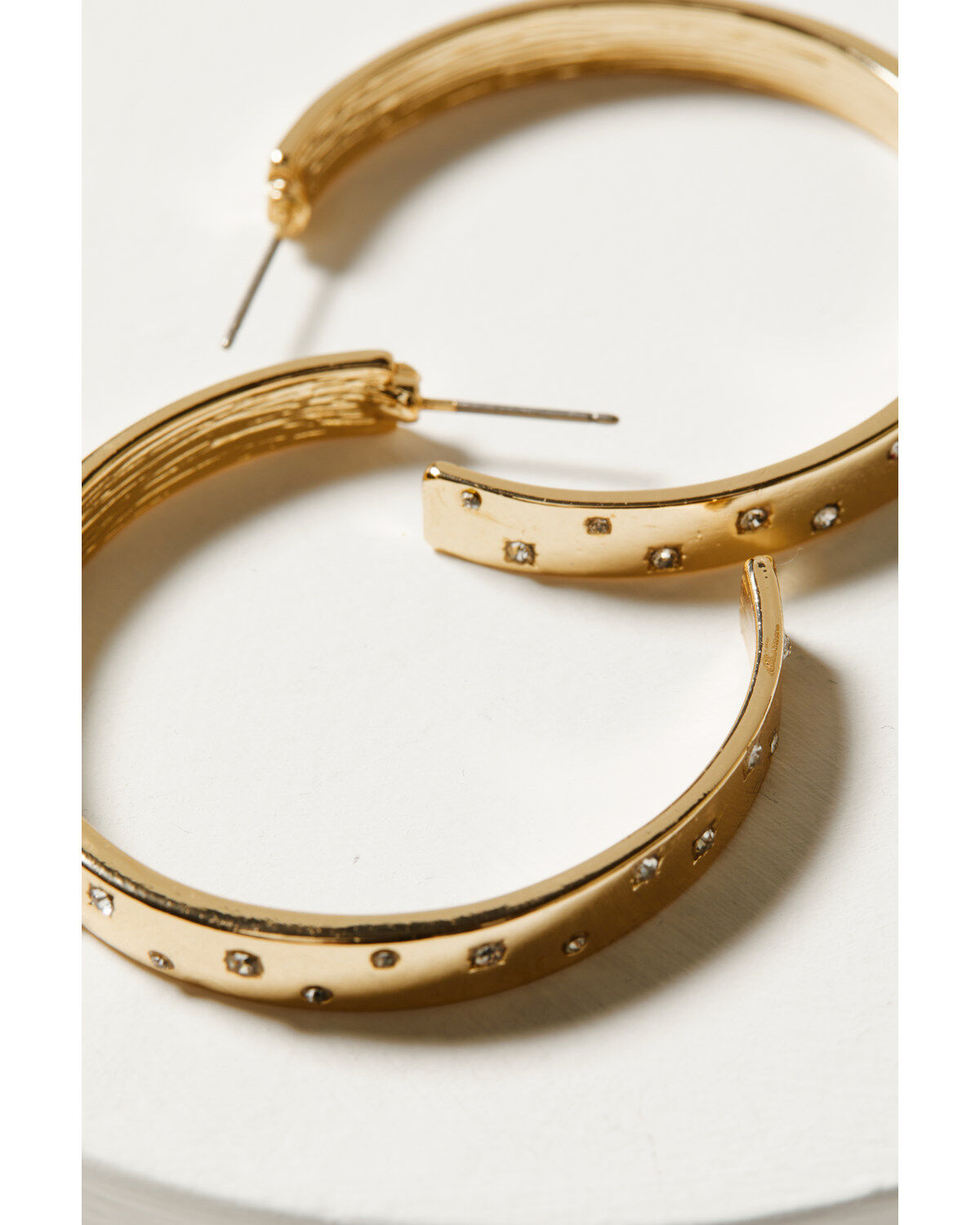 Image #2 - Shyanne Women's Statement Hoop Earrings, Gold, hi-res