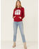 Brew City Beer Gear Women's Budweiser Graphic Hooded Sweatshirt , Red, hi-res