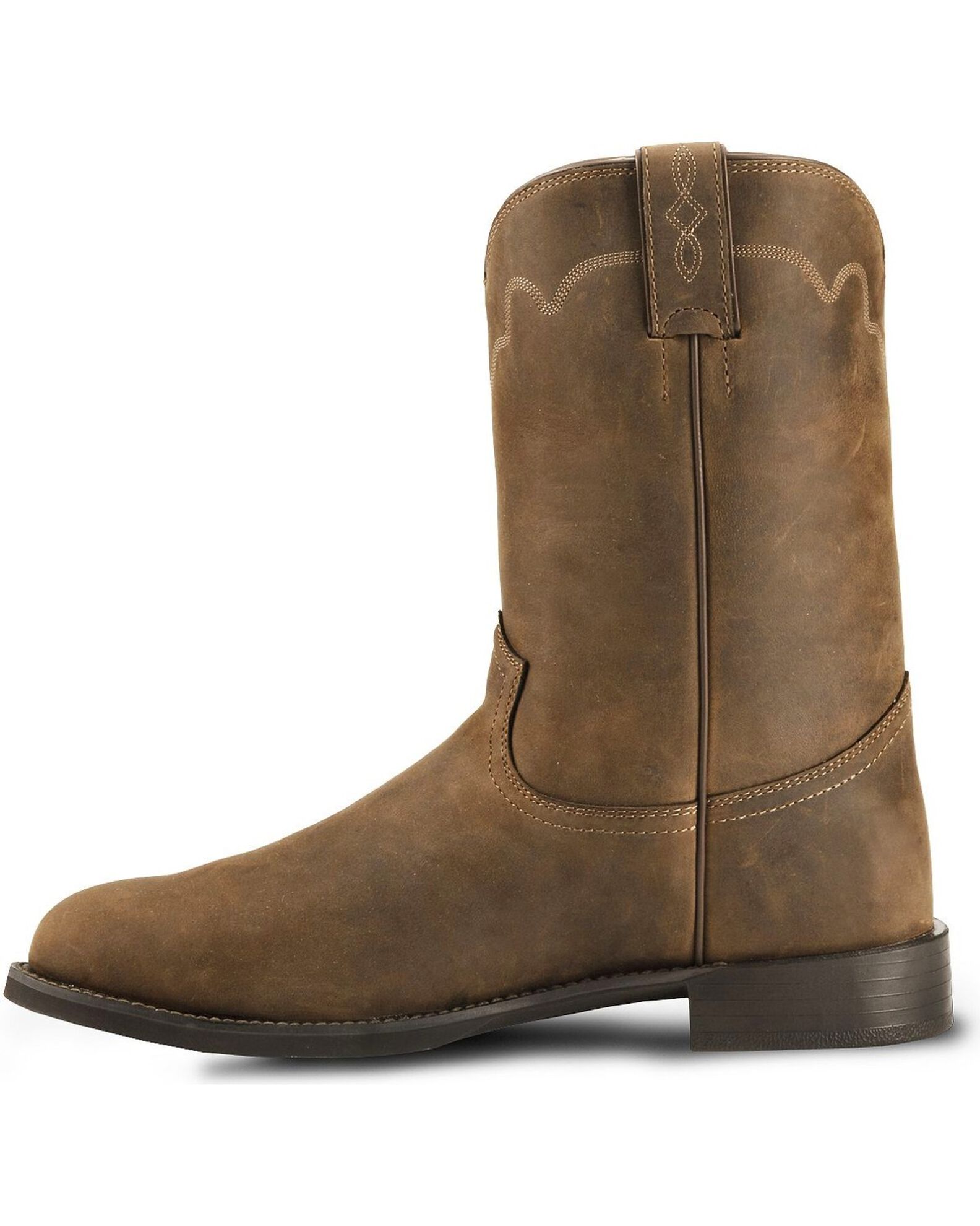 Justin Men s Stampede Roper Western Boots Round Toe Boot Barn