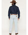 Image #3 - Wrangler Men's 13MWZ Toughlite Light Wash Cowboy Cut Straight Stretch Denim Jeans, Light Wash, hi-res