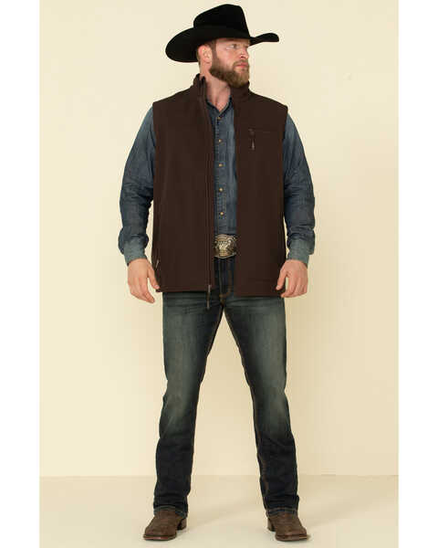Image #3 - Cody James Core Men's Brown Wrightwood Zip Front Vest - Tall , , hi-res