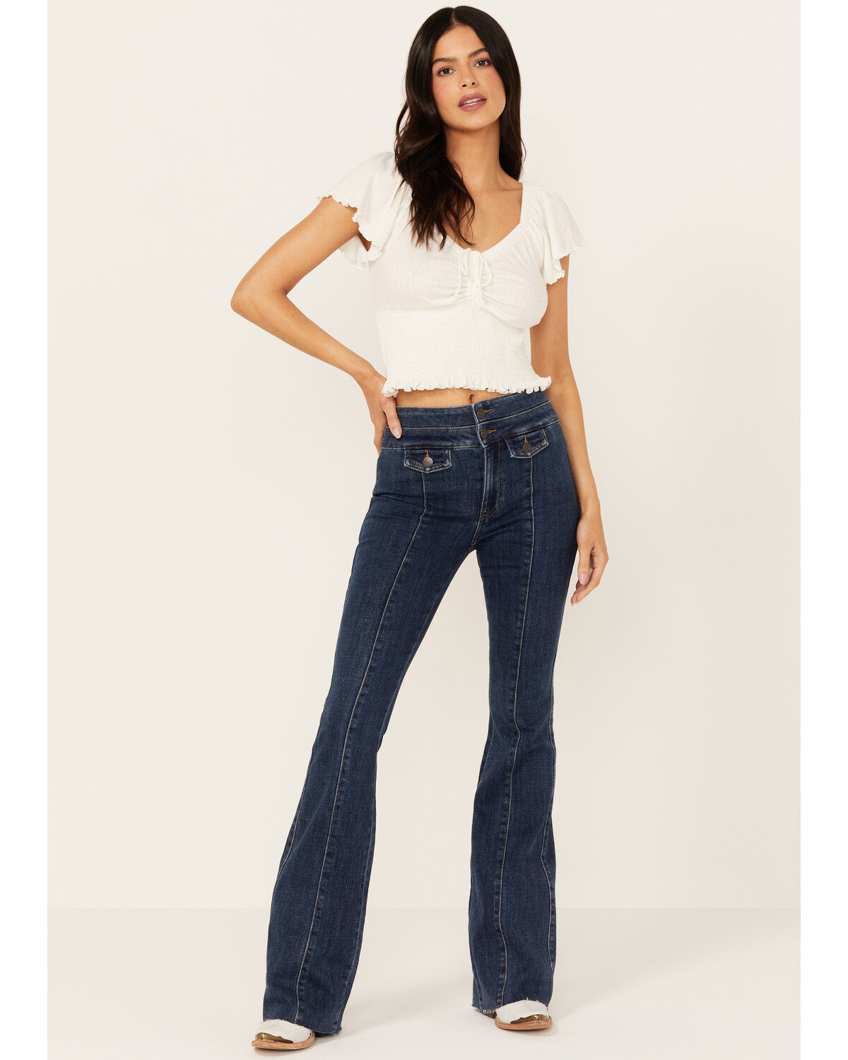 Image #1 - Idyllwind Women's La Vista Dark Wash Legend High Rise Bootcut Comfort Stretch Denim Jeans, Medium Wash, hi-res