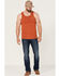 Image #2 - Brixton Men's Circle Logo Graphic Crest Tank, Dark Orange, hi-res