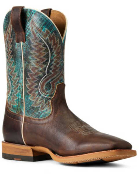 Ariat Men's Cow Camp Leather Western Performance Boot - Broad Square Toe , Brown, hi-res