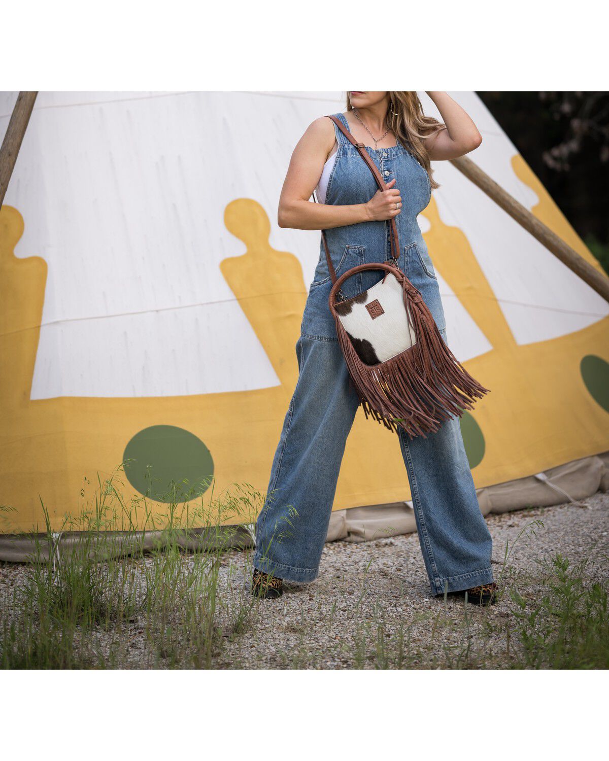 Image #6 - STS Ranchwear By Carroll Women's Indie Sugar Satchel Crossbody Bag, Brown, hi-res