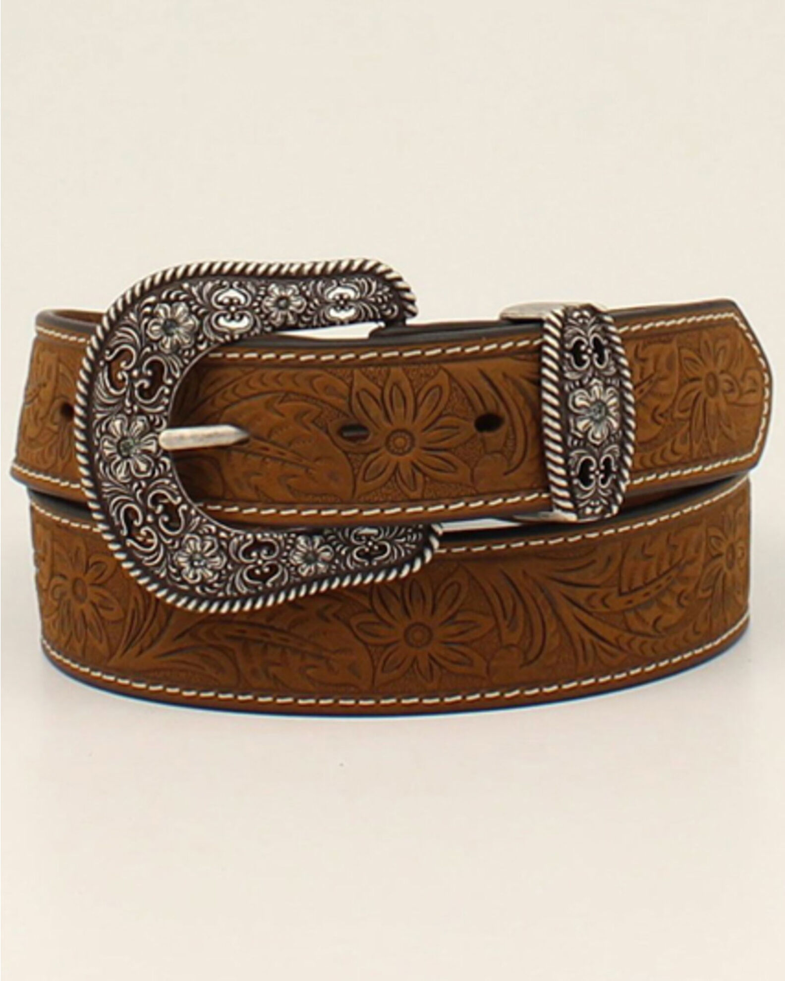 Shyanne Women s Tooled Floral Strap Western Belt Boot Barn
