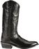 Image #2 - Old West Men's Smooth Leather Western Boots - Medium Toe, Black, hi-res