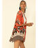 Image #3 - Patrons of Peace Women's Rust Floral Border Print Kimono, , hi-res