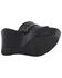 Image #6 - Milwaukee Leather Women's Rivet Detail Open Toe Wedge Sandals, Black, hi-res