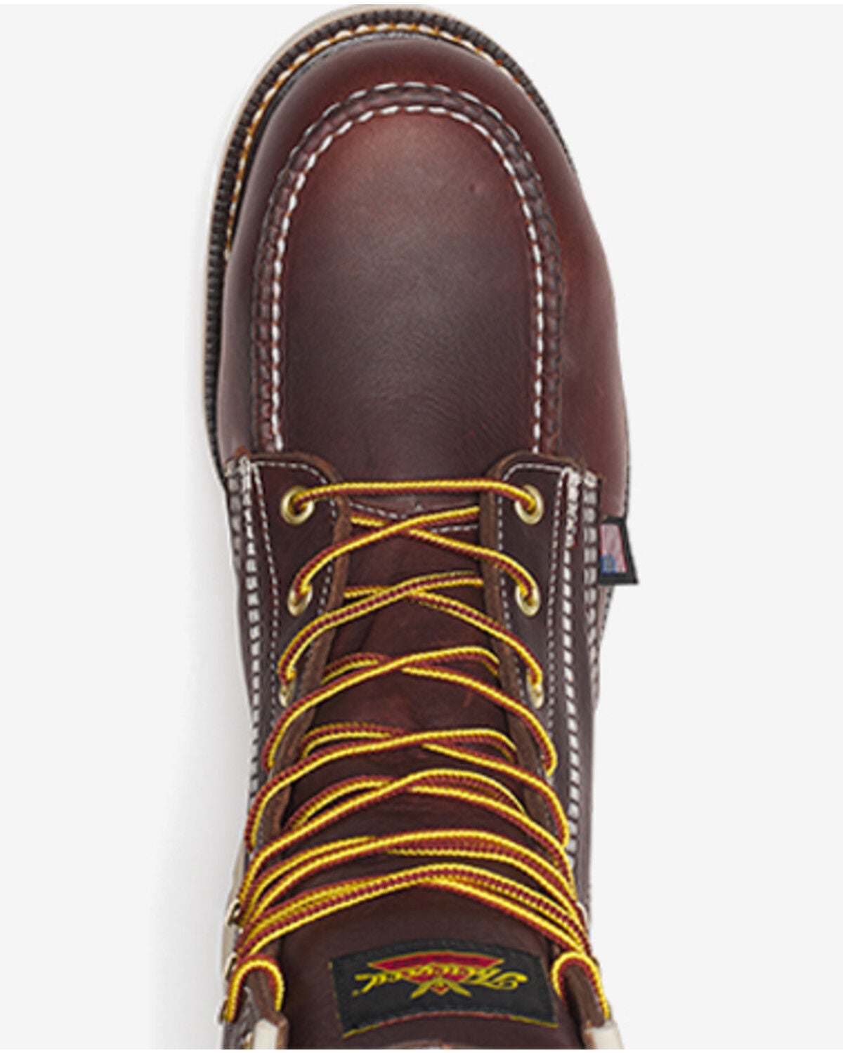 Image #3 - Thorogood Men's 6" Legacy Series USA Wedge Sole Moc Work Boots - Composite Toe, Brown, hi-res