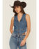 Image #1 - Levi's Premium Women's Big Yikes Braided Denim Vest, Medium Wash, hi-res