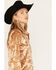 Rock & Roll Denim Women's Velvet Long Sleeve Button Down Shirt, Tan, hi-res