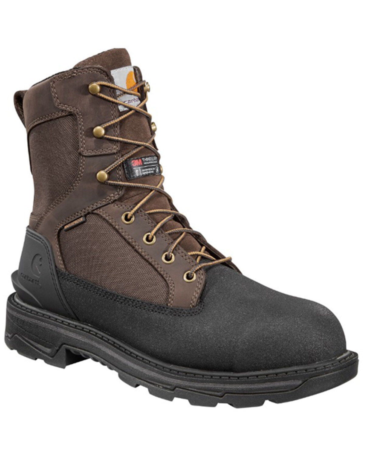 Carhartt Men's Ironwood 8" Work Boot - Alloy Toe, Dark Brown, hi-res