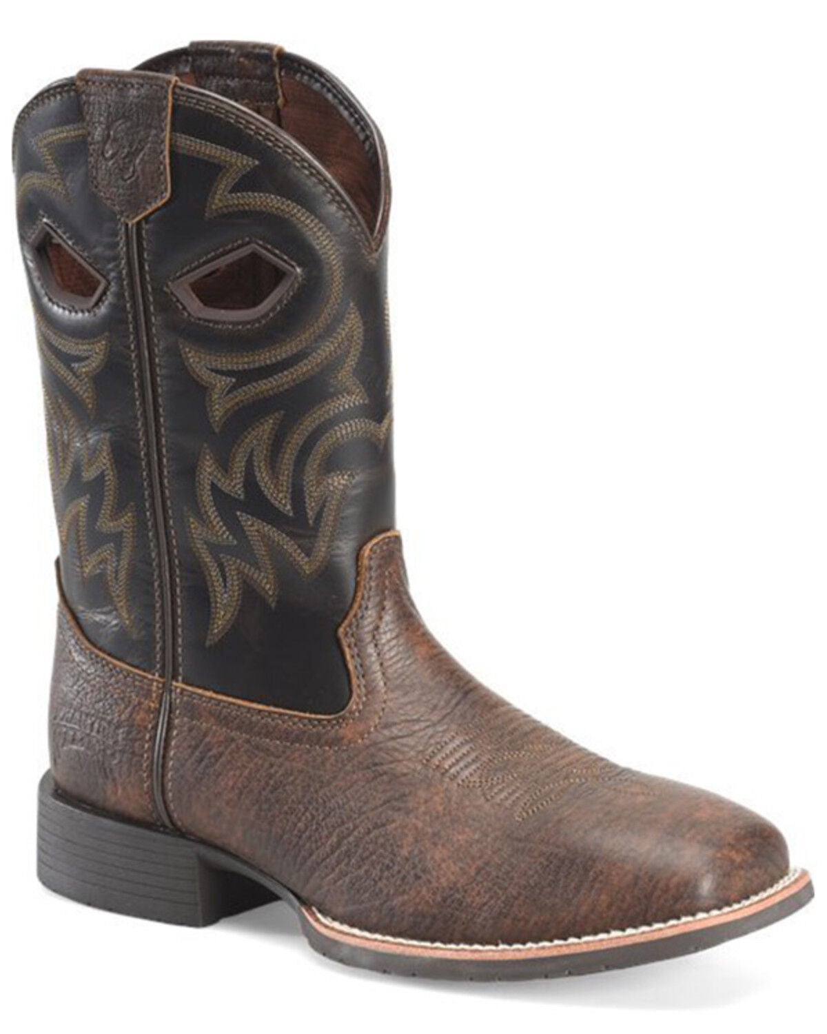 Double H Men's Lazario Performance Western Boots - Broad Square Toe, Brown, hi-res