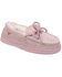 Image #1 - Lamo Footwear Girls' Casual Slippers - Moc Toe, Pink, hi-res