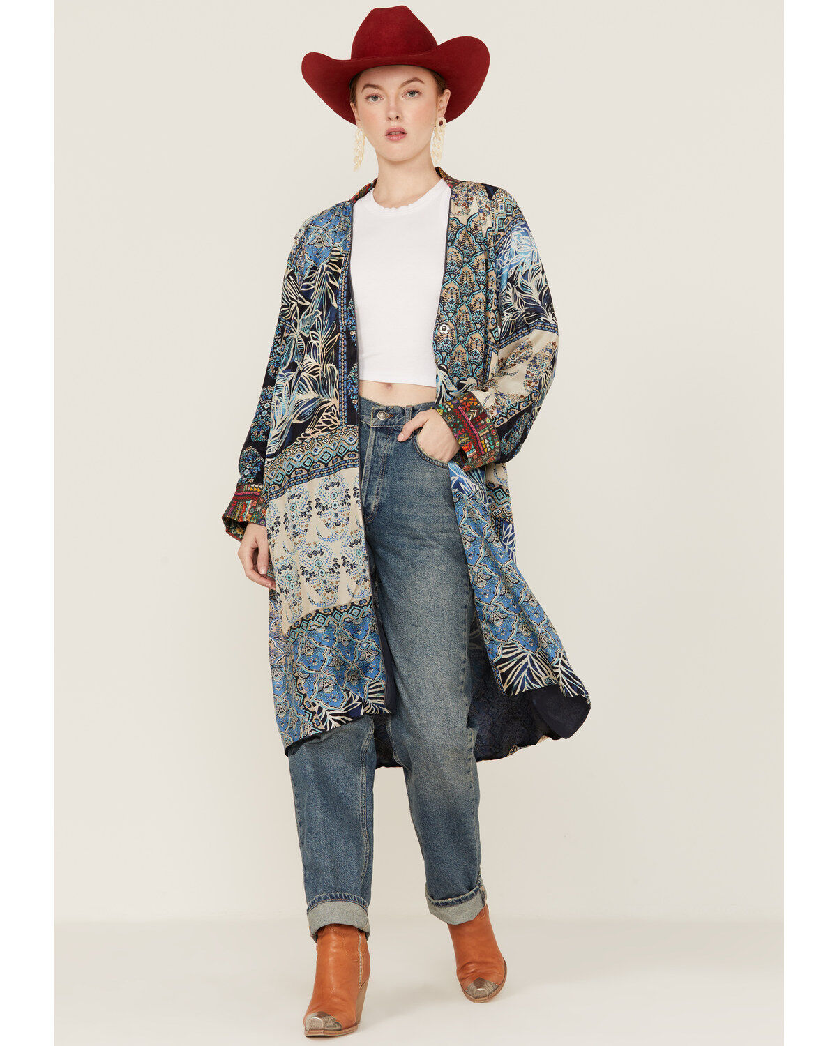 Image #2 - Johnny Was Women's Dew Harmony Reversible Silk Kimono, , hi-res