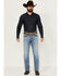 Cody James Core Men's Clover Leaf Light Wash Stretch Slim Straight Jeans , Blue, hi-res