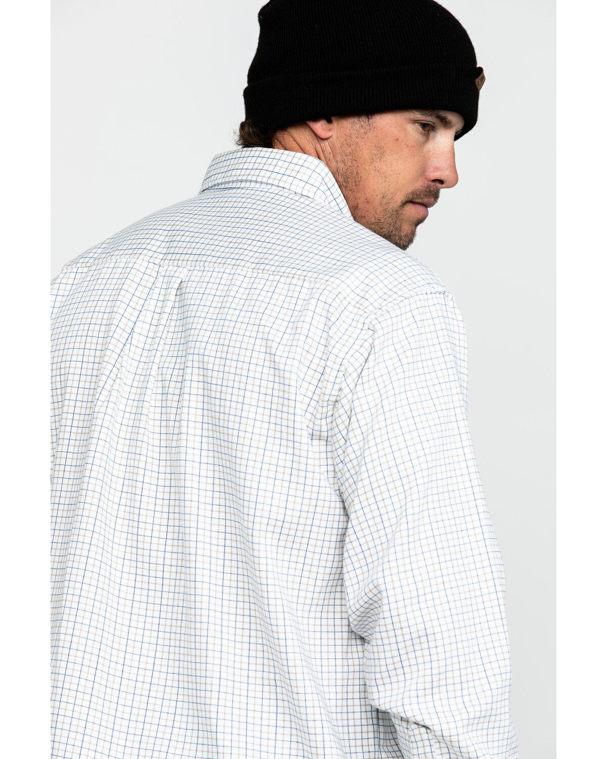 Image #5 - Wrangler 20X Men's FR Tattersall Small Check Print Long Sleeve Work Shirt - Tall , , hi-res