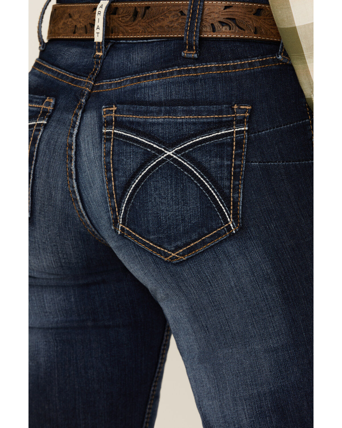 Image #4 - Ariat Women's Perfect Rise Stretch Rosa Bootcut Jeans, Blue, hi-res