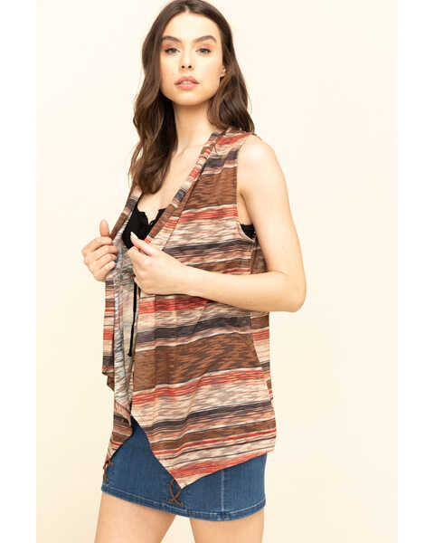 Image #3 - Rock & Roll Denim Women's Knit Stripe Vest , , hi-res