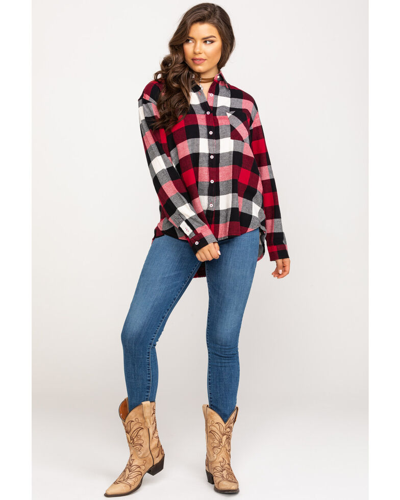 Wrangler Women S Red Black Buffalo Plaid Flannel Boot Barn