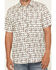 Image #3 - Cody James Men's Geo Paisley Print Short Sleeve Button-Down Stretch Western Shirt, Cream, hi-res