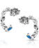 Image #2 - Montana Silversmiths Women's Moonlit Night Crustal Opal Hoop Earrings, Silver, hi-res