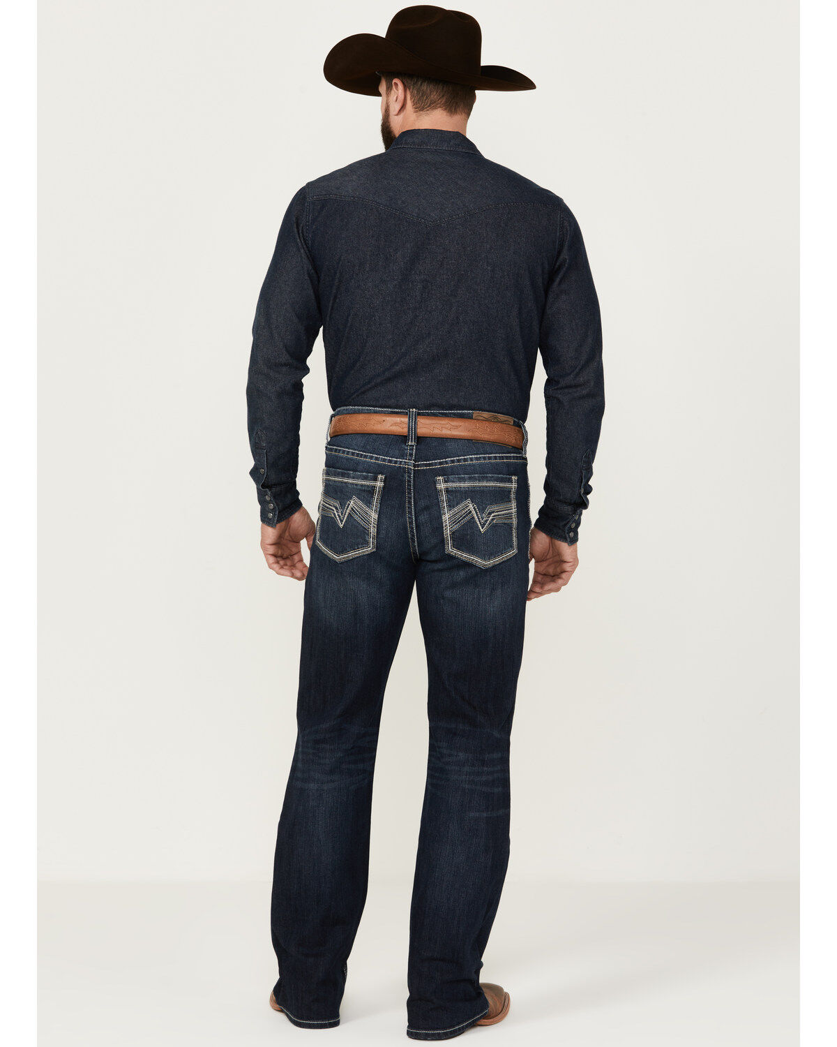 Image #3 - Cody James Men's Dark Wash Moonlight Relaxed Bootcut Stretch Denim Jeans, Dark Wash, hi-res