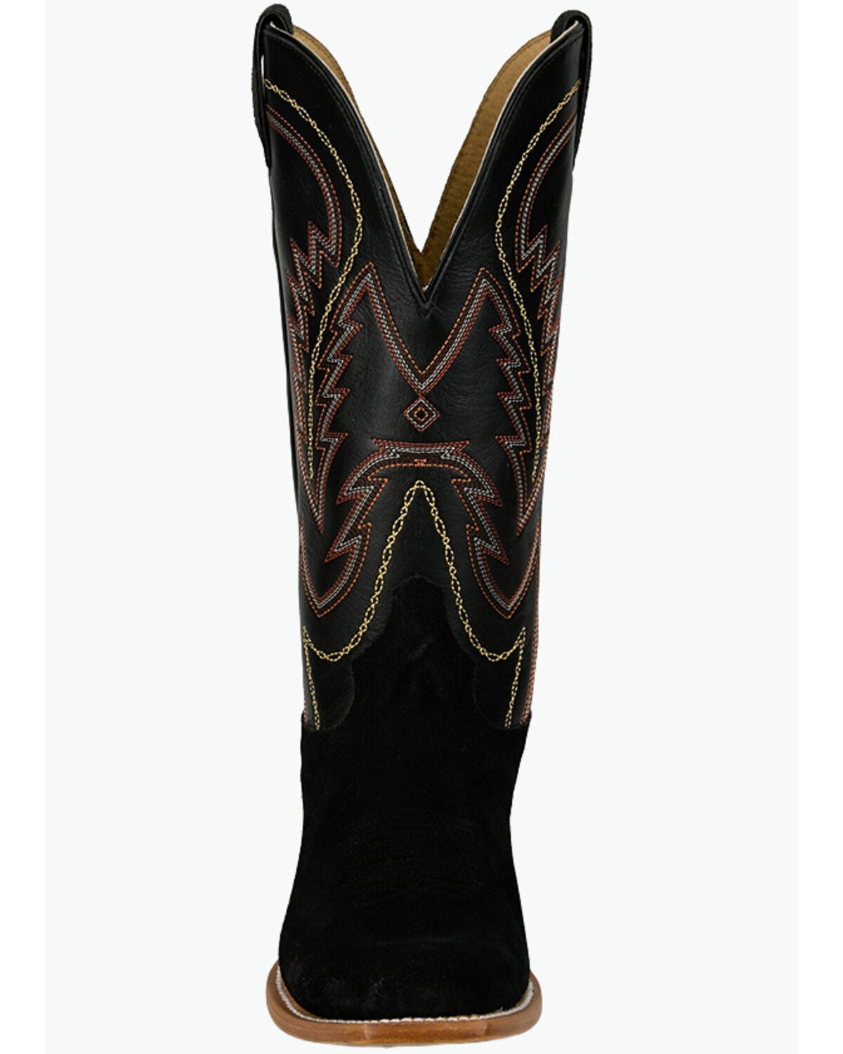 Image #4 - Tony Lama Men's Jax Ranchero Suede Western Boots - Square Toe, Black, hi-res