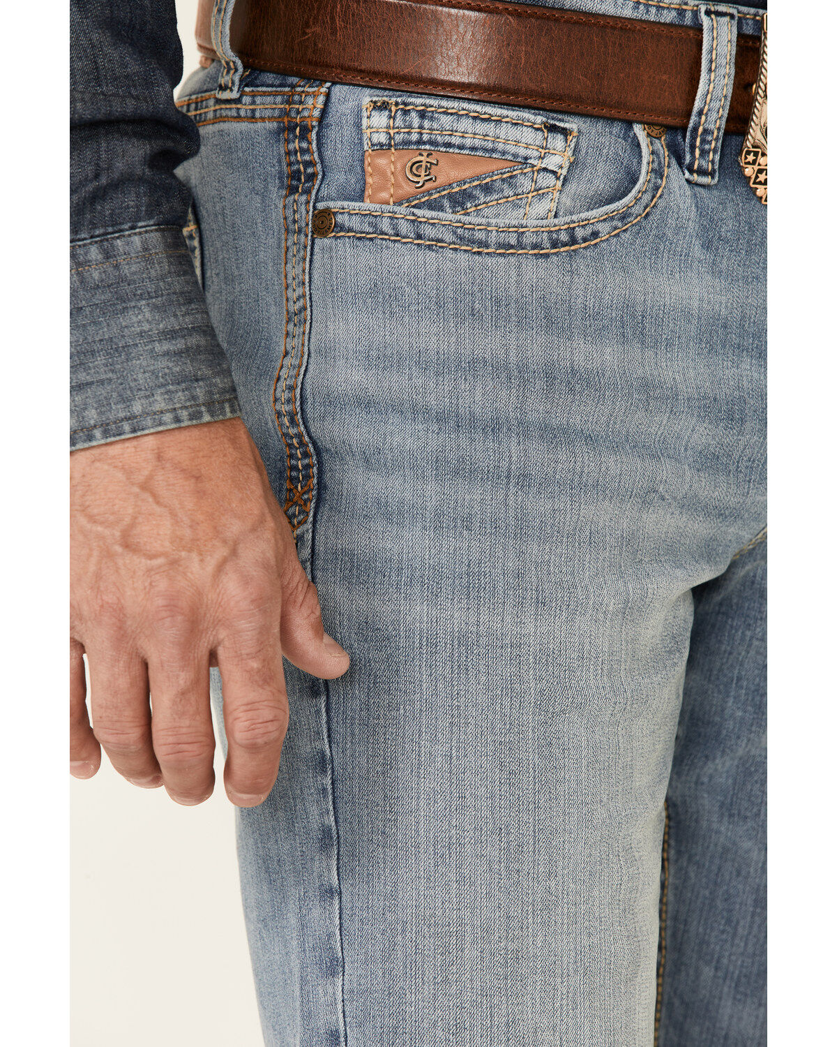 Image #3 - Cody James Core Men's Pistol Light Performance Stretch Slim Straight Jeans, , hi-res