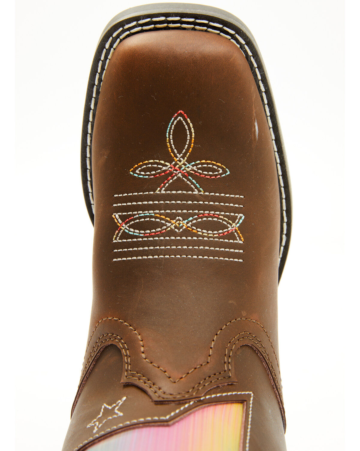 Image #6 - Shyanne Girls' Superstar Western Boots - Broad Square Toe, Brown, hi-res
