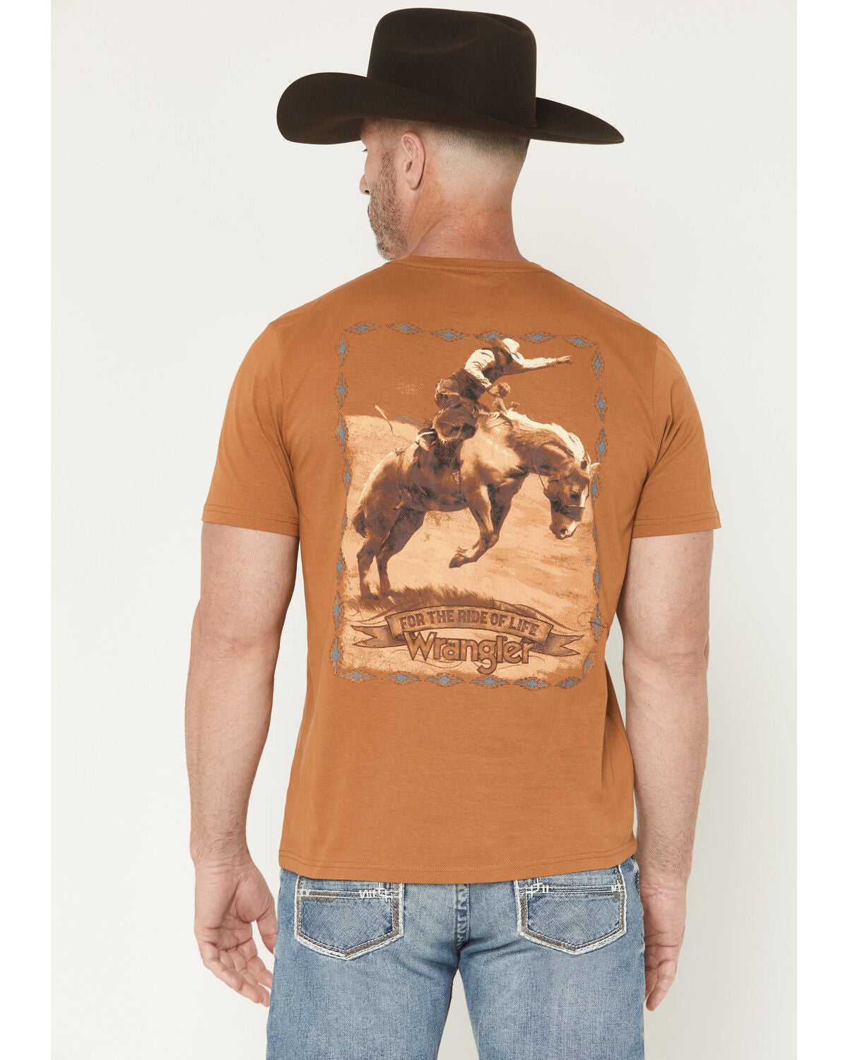 Image #1 - Wrangler Men's Cowboy Short Sleeve Graphic T-Shirt, Mustard, hi-res