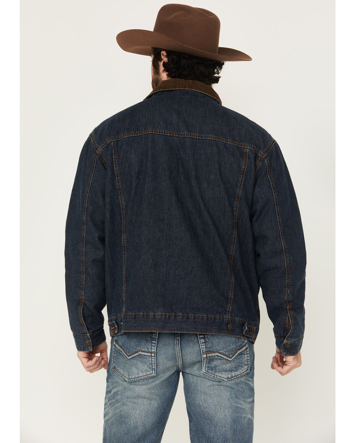 Image #4 - Wrangler Men's Concealed Carry Blanket-Lined Denim Jacket, Indigo, hi-res