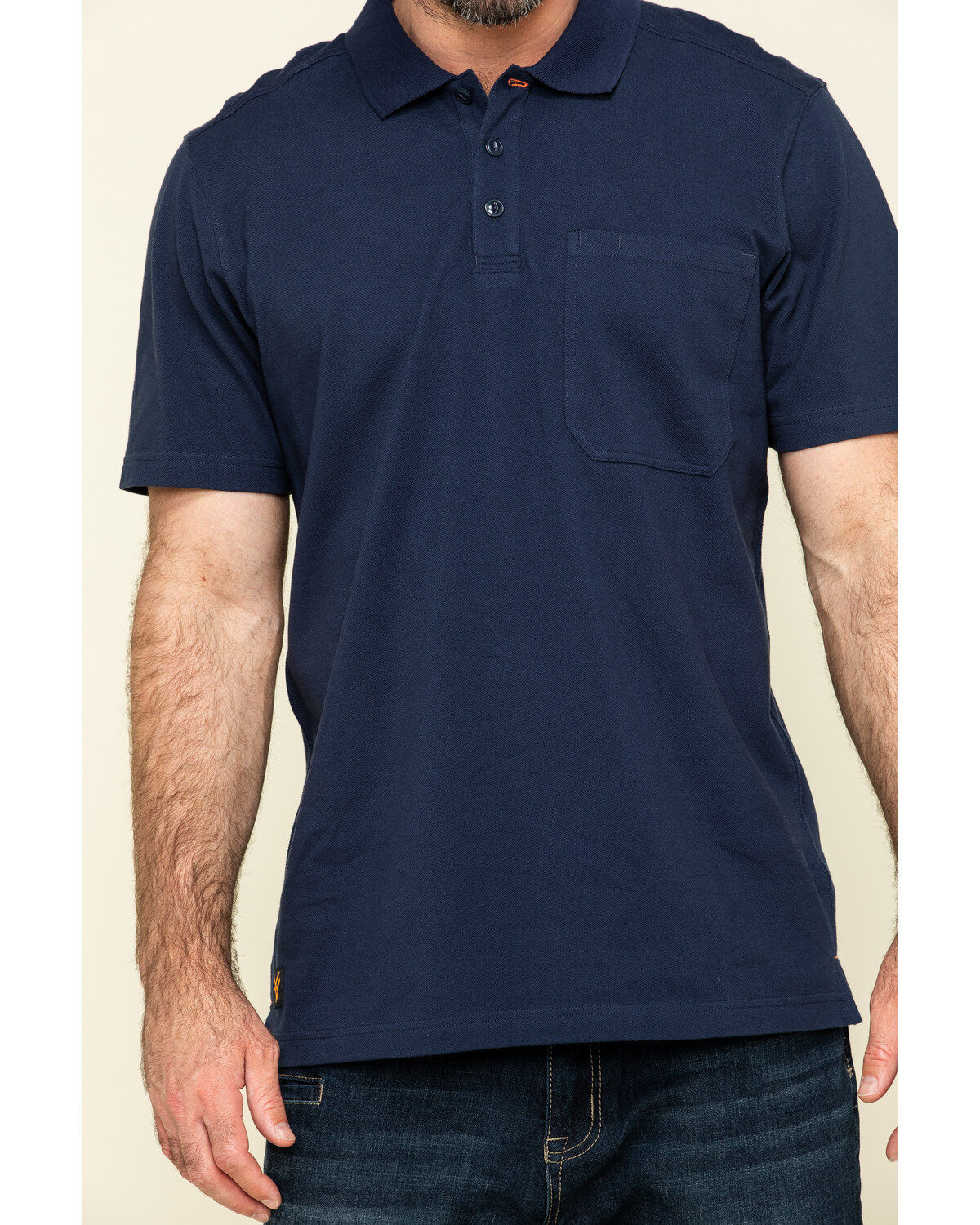Image #4 - Hawx Men's Navy Miller Pique Short Sleeve Work Polo Shirt - Tall, , hi-res
