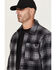 Image #2 - Timberland PRO Men's Gritman Plaid Print Heavyweight Fleece Long Sleeve Snap Shirt, Grey, hi-res
