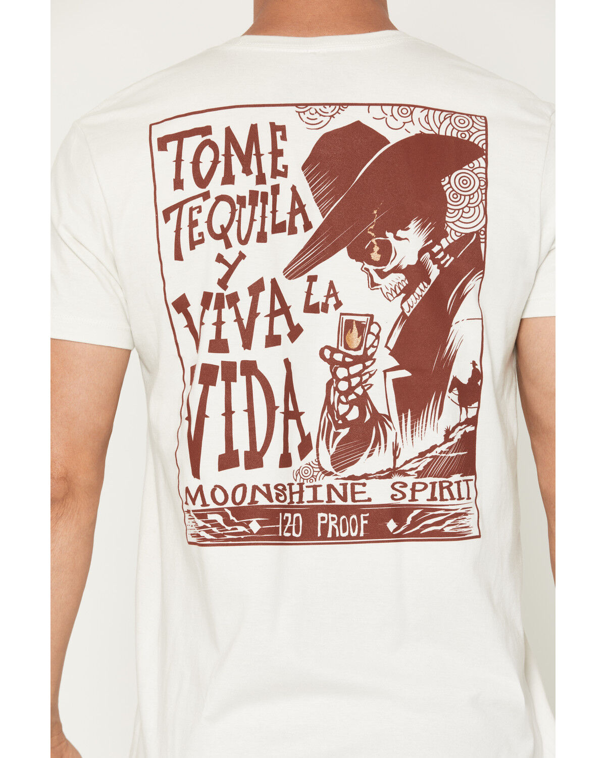 Image #4 - Moonshine Spirit Men's Viva La Vida Short Sleeve Graphic T-Shirt, Cream, hi-res