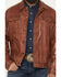 Image #3 - Scully Men's Leather Trucker Jacket, Cognac, hi-res