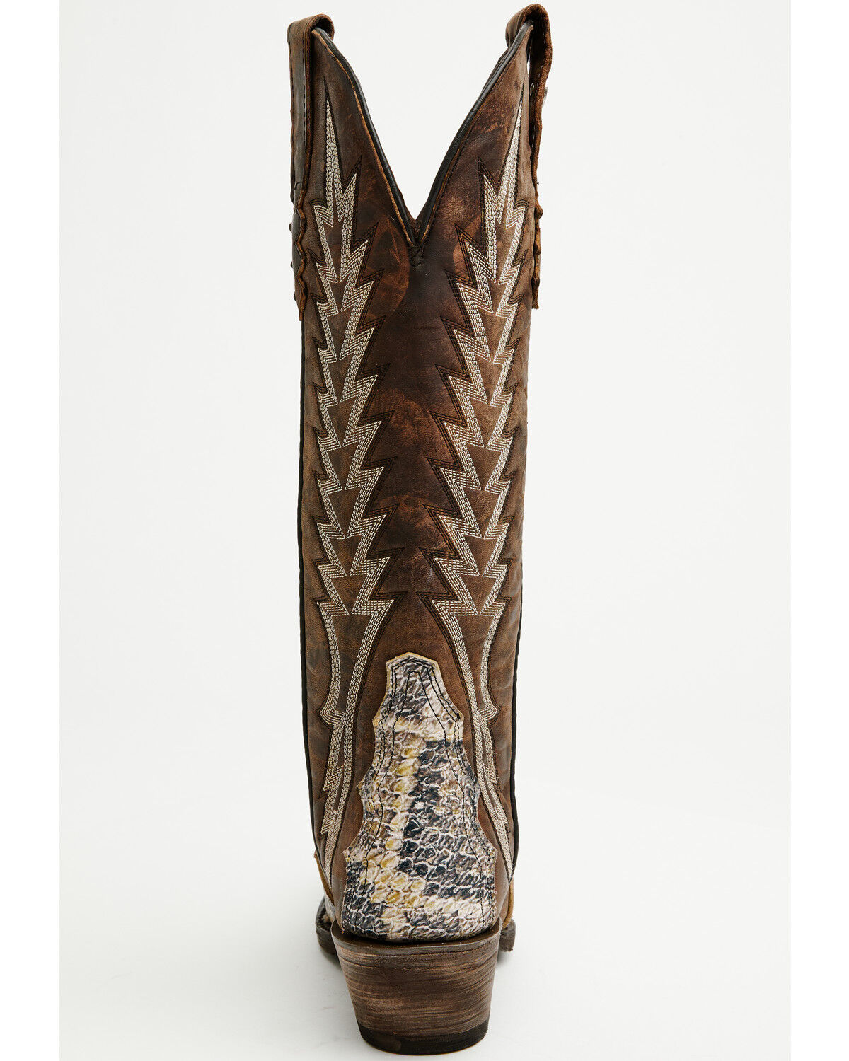 Image #5 - Tanner Mark Women's Snake Print Tall Western Boots - Snip Toe, Natural, hi-res