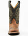 Smoky Mountain Boys' Jesse Bison Leather Print Boot - Square Toe, Brown, hi-res