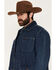Image #2 - Wrangler Men's Dark Wash Unlined Chore Denim Jacket, Dark Wash, hi-res