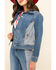 Image #4 - Lee Women's Contrast Denim Seamed Jacket, Blue, hi-res