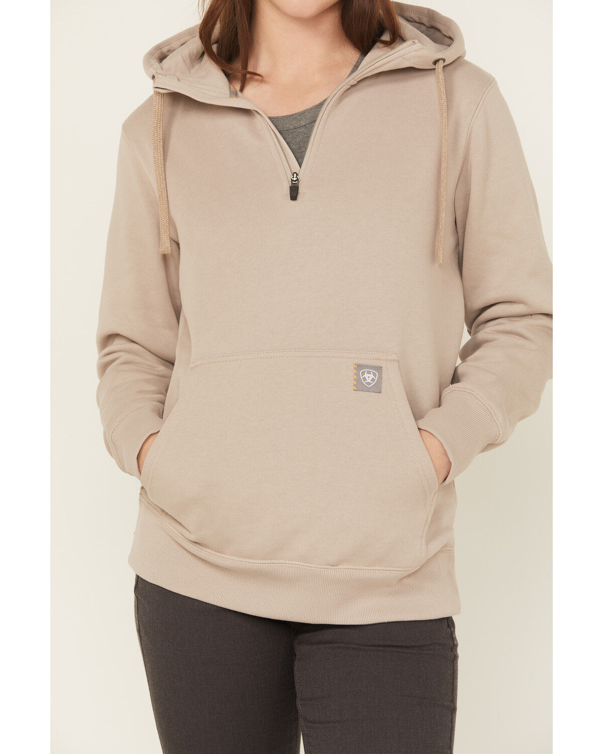 Image #3 - Ariat Women's Rebar Skill Set 1/2 Zip Pullover, Brown, hi-res