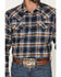 Image #3 - Cody James Men's Sequoia Plaid Print Long Sleeve Snap Flannel Shirt, Blue, hi-res