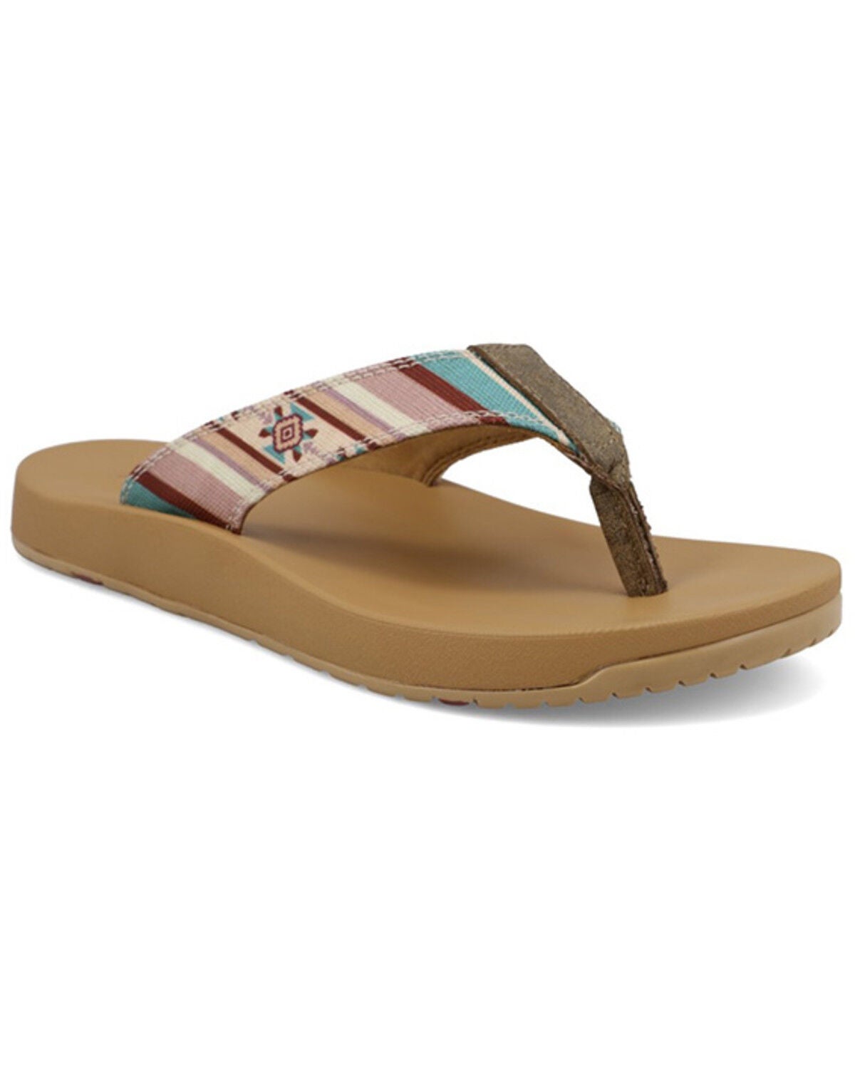 Twisted X Women's  Hooey&reg; Flip Flops, Mauve, hi-res