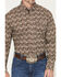 Image #3 - George Strait by Wrangler Men's Paisley Print Long Sleeve Button-Down Stretch Western Shirt, Brown, hi-res