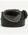Image #1 - Shyanne Women's Whipstitch Agate Stone Buckle Belt, Black, hi-res