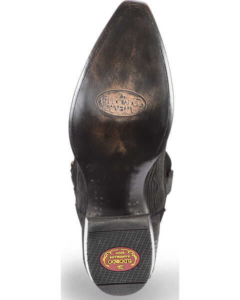 Image #5 - El Dorado Men's Handmade Lizard Black Western Boots - Snip Toe , , hi-res